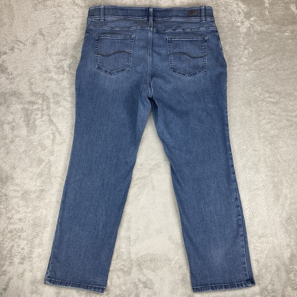 Lee Jeans Womens 16 Blue Total Freedom Straight Leg‎ Stretch Modern Series 36x28 - Picture 2 of 14